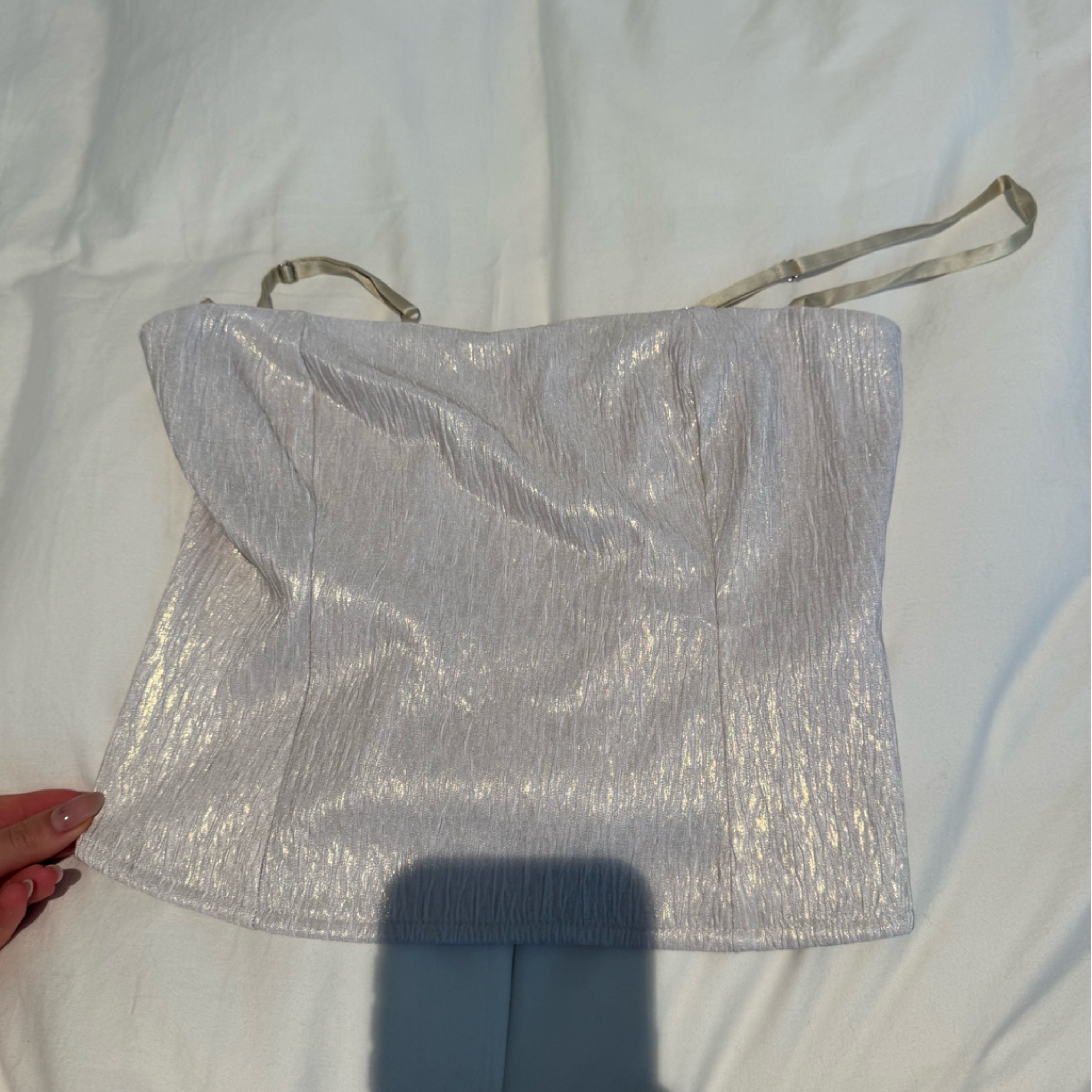 Reformation Cream Textured Dress